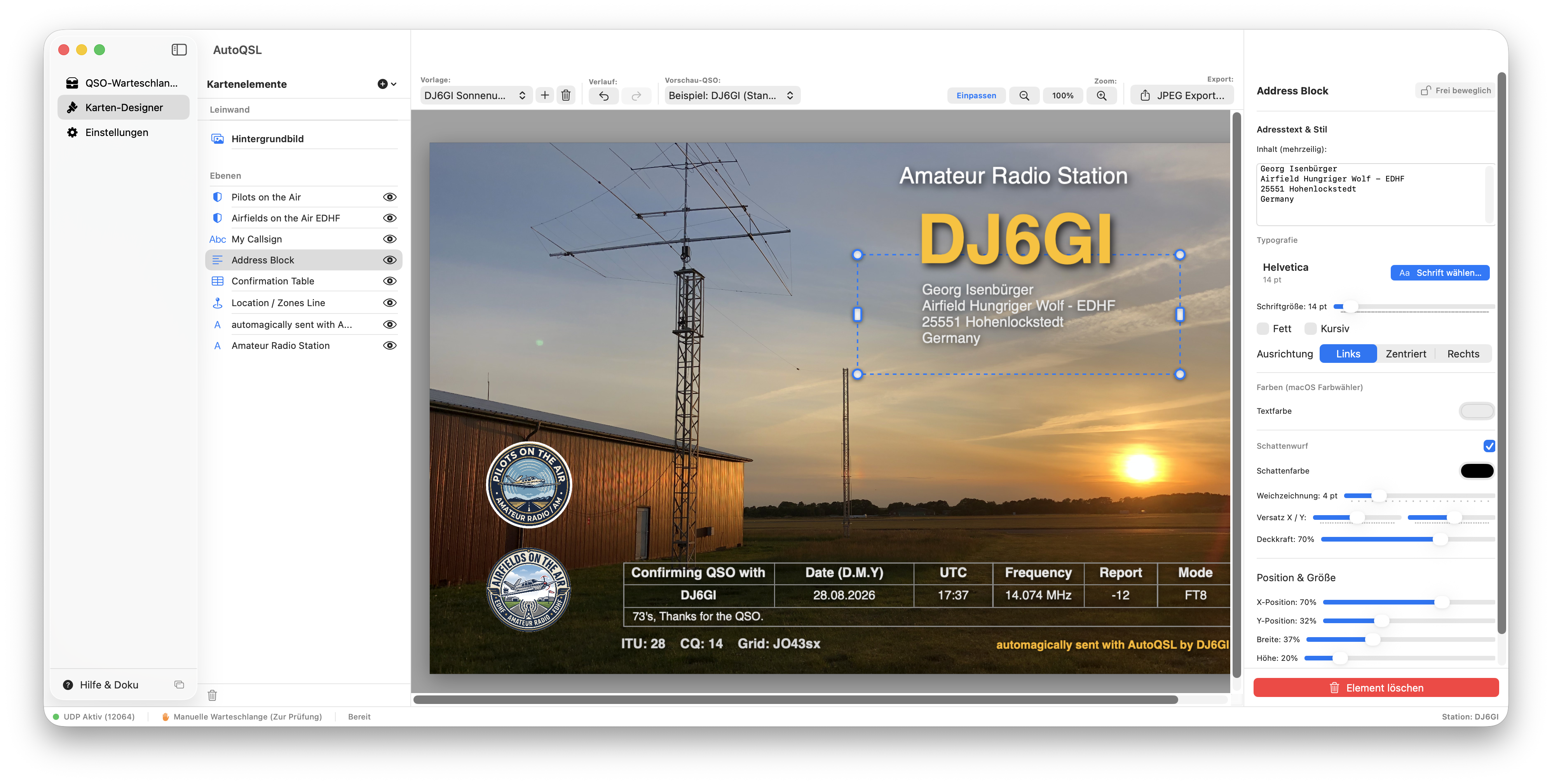 AutoQSL Card Designer