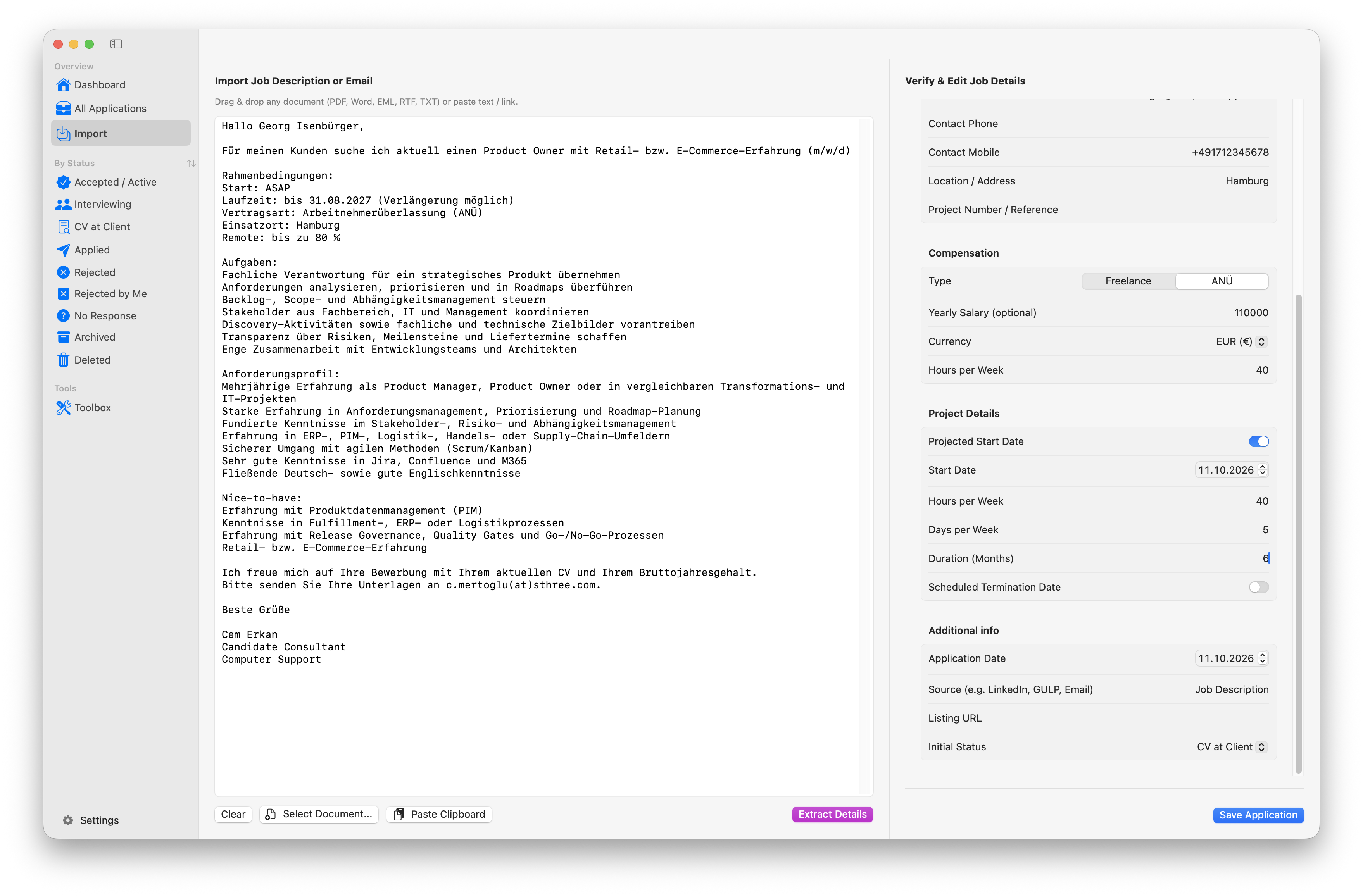 FJAM Import Screenshot